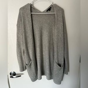 Gray Long Sweater Cardigan